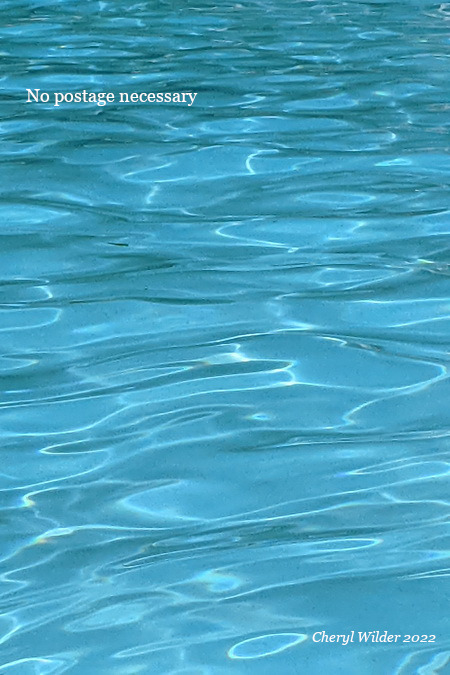 bright blue rippling pool water