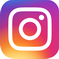 Instagram icon: Multi-colored square with yellow, pink, and purple with a smaller white outlined box with a circle and dot inside looking like a camera