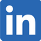 LinkedIn logo: white letters spell 'in' with blue background